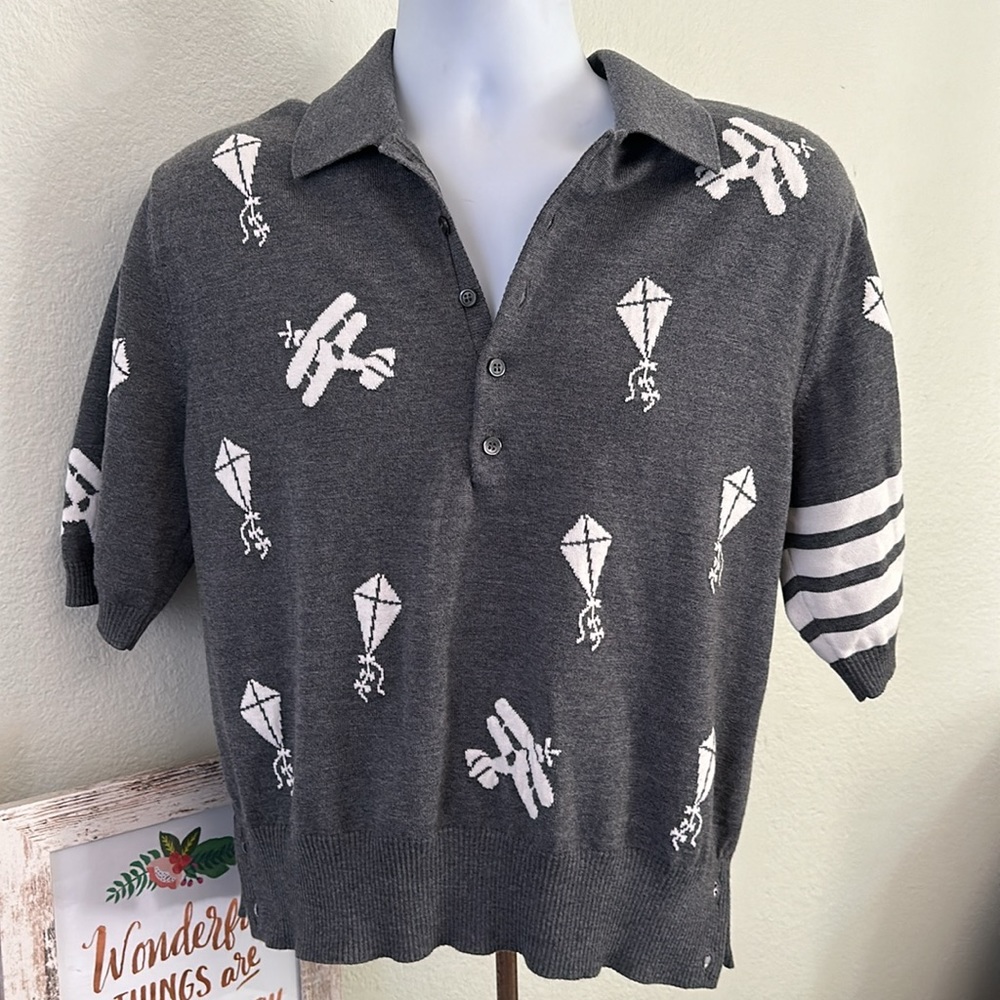 Thom Browne merino wool/cotton sweater. Size 3